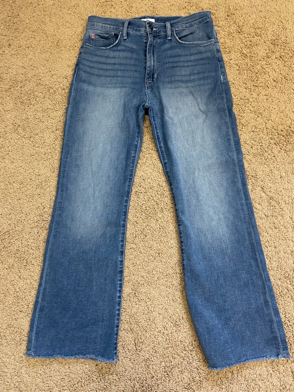 Hudson Classic Mid Wash Straight Leg Jeans